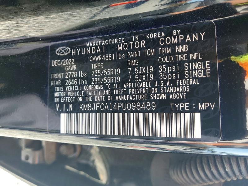 2023 Hyundai Tucson მანქანა იყიდება აუქციონზე, vin: KM8JFCA14PU098489, აუქციონის ნომერი: 49585896
