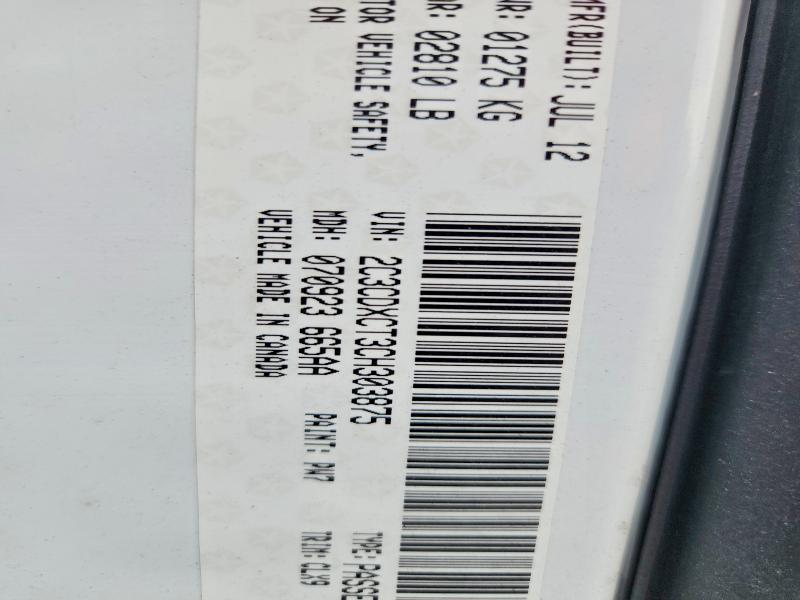 Продаж на аукціоні авто 2012 Dodge Charger, vin: 2C3CDXCT3CH303875, номер лоту: 49215546