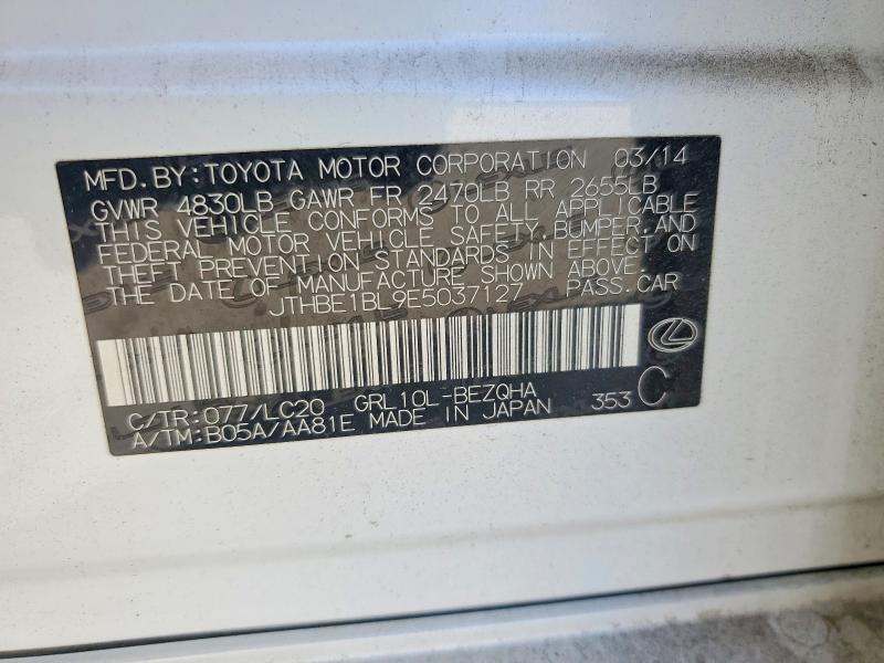Продажа на аукционе авто 2014 Lexus Gs, vin: JTHBE1BL9E5037127, номер лота: 51290686