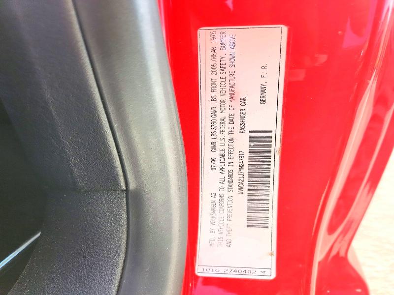 Продаж на аукціоні авто 2000 Volkswagen Gti, vin: WVWDA21J7YW247817, номер лоту: 51294316