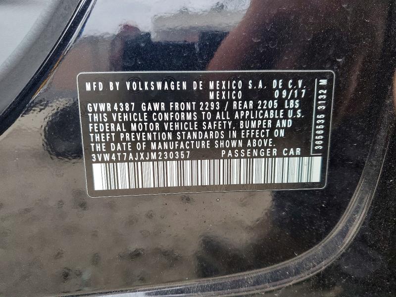 Продажа на аукционе авто 2018 Volkswagen Jetta, vin: 3VW4T7AJXJM230357, номер лота: 50548486