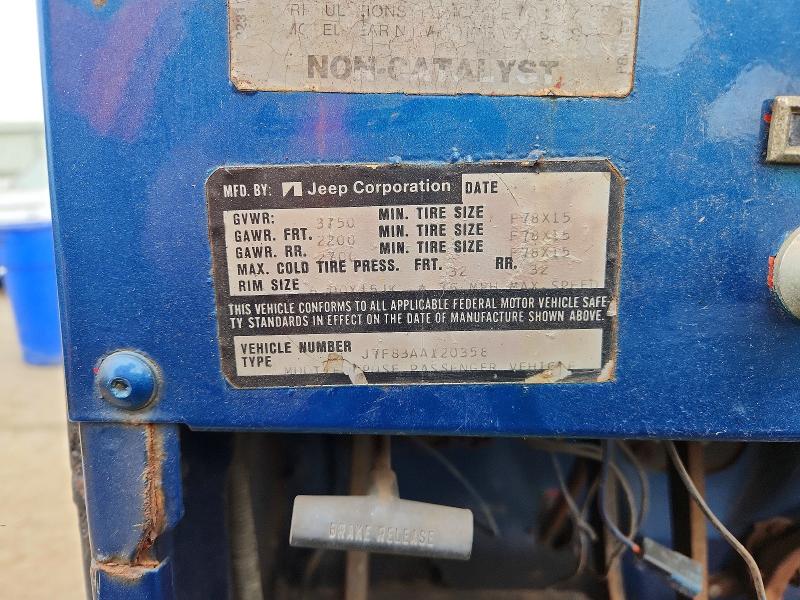 Продаж на аукціоні авто 1977 Jep Wrangler, vin: J7F83AA120358, номер лоту: 51240176