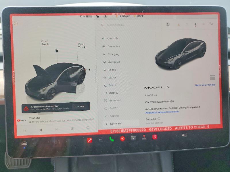 Продаж на аукціоні авто 2023 Tesla Model 3, vin: 5YJ3E1EA7PF665270, номер лоту: 48716436