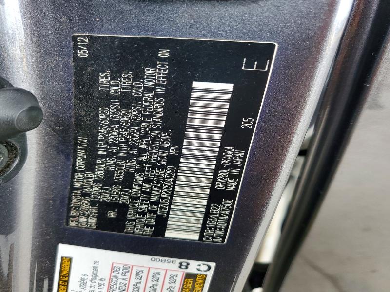 Продажа на аукционе авто 2012 Toyota 4runner, vin: JTEZU5JR2C5043280, номер лота: 49385956