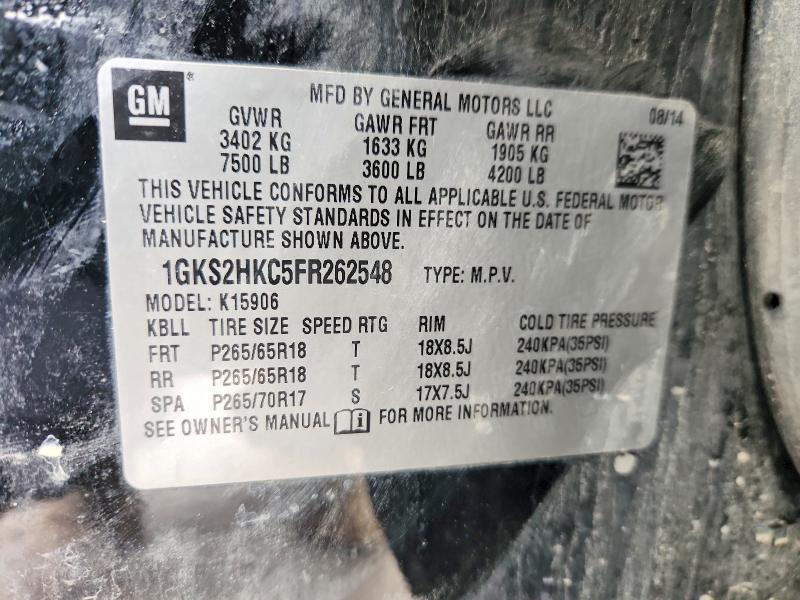 Продаж на аукціоні авто 2015 Gmc Yukon Xl, vin: 1GKS2HKC5FR262548, номер лоту: 47946936
