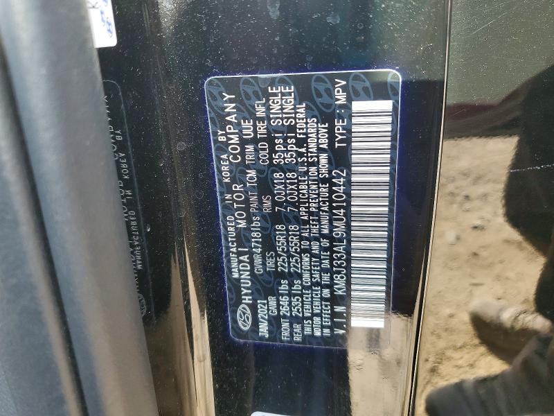 Продаж на аукціоні авто 2021 Hyundai Tucson, vin: KM8J33AL9MU410442, номер лоту: 48215396