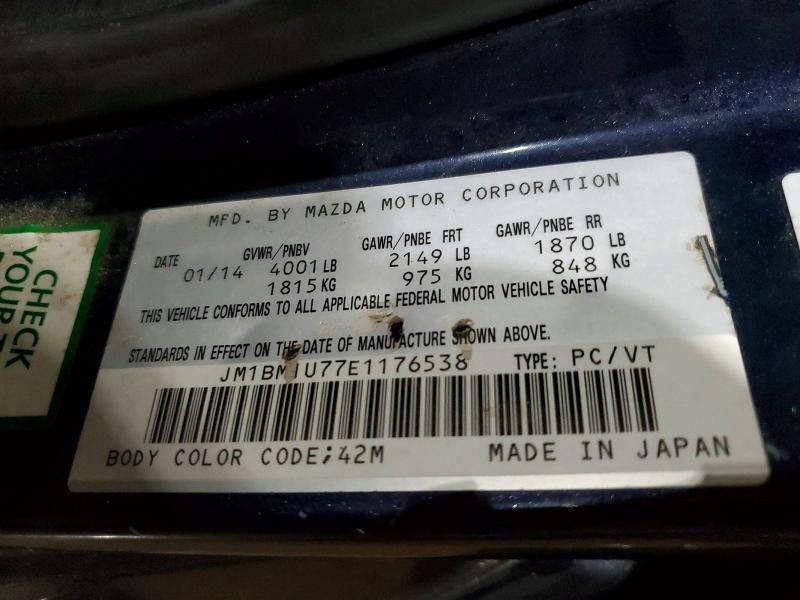 Продажа на аукционе авто 2014 Mazda 3, vin: JM1BM1U77E1176538, номер лота: 48480676