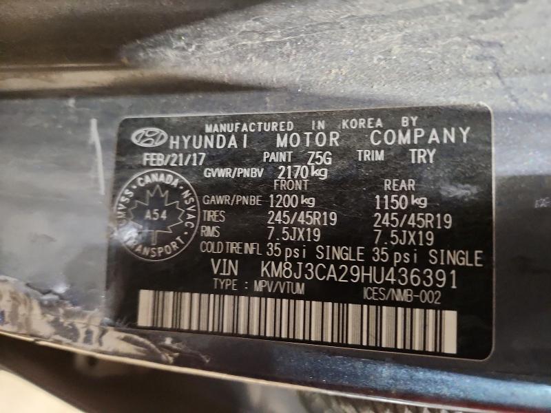 Продаж на аукціоні авто 2017 Hyundai Tucson, vin: KM8J3CA29HU436391, номер лоту: 51163156