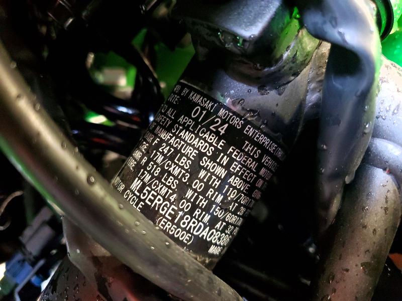 2024 Kawasaki Er500 მანქანა იყიდება აუქციონზე, vin: ML5ERGE18RDA08386, აუქციონის ნომერი: 51785086