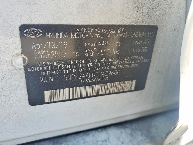 Aukcja sprzedaży 2016 Hyundai Sonata, vin: 5NPE24AF6GH429666, numer aukcji: 51031066
