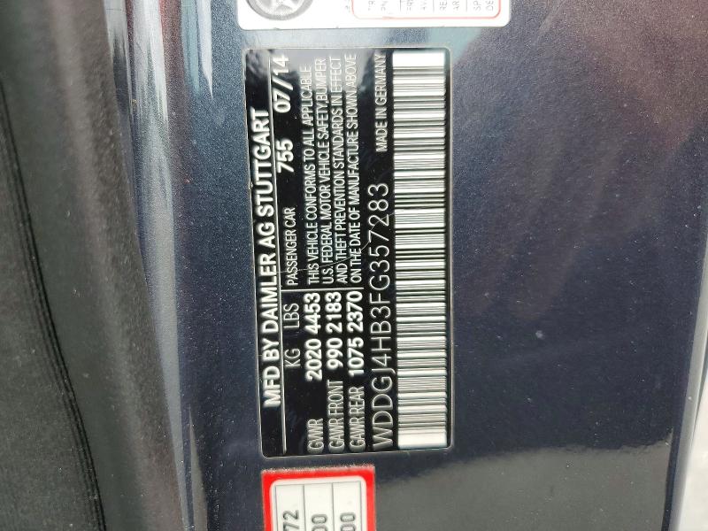 51340146 :رقم المزاد ، WDDGJ4HB3FG357283 vin ، 2015 Mercedes-benz C مزاد بيع
