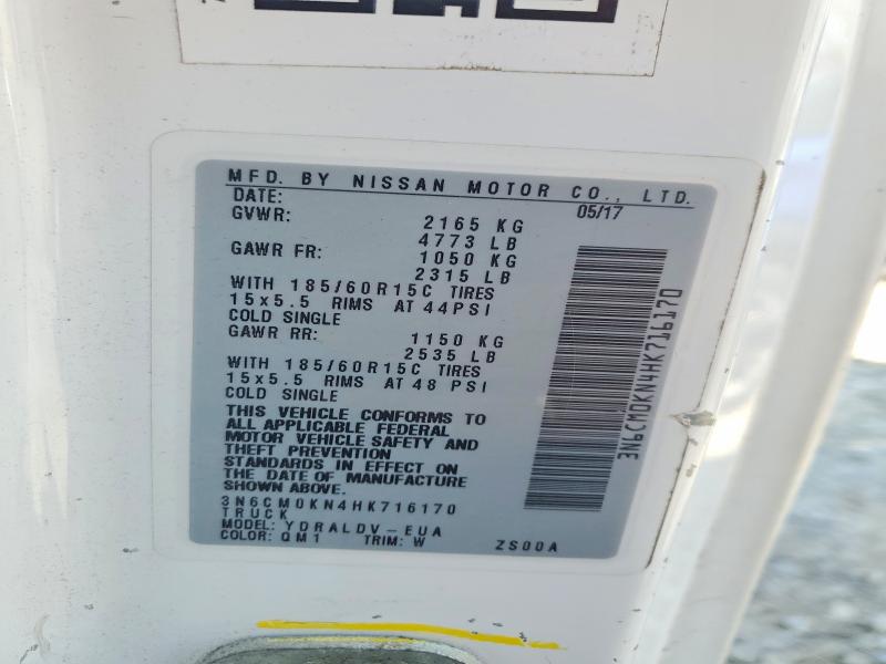 Aukcja sprzedaży 2017 Nissan Nv200, vin: 3N6CM0KN4HK716170, numer aukcji: 49363166