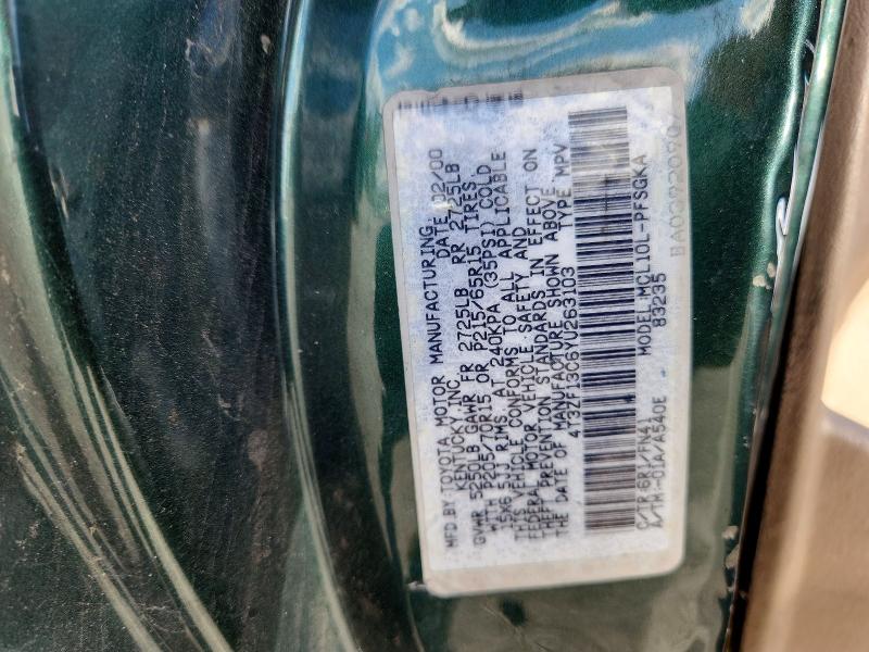 Продажа на аукционе авто 2000 Toyota Sienna, vin: 4T3ZF13C6YU263103, номер лота: 49473586
