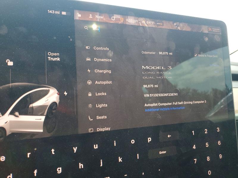 Продажа на аукционе авто 2022 Tesla Model 3, vin: 5YJ3E1EB3NF238741, номер лота: 50280596