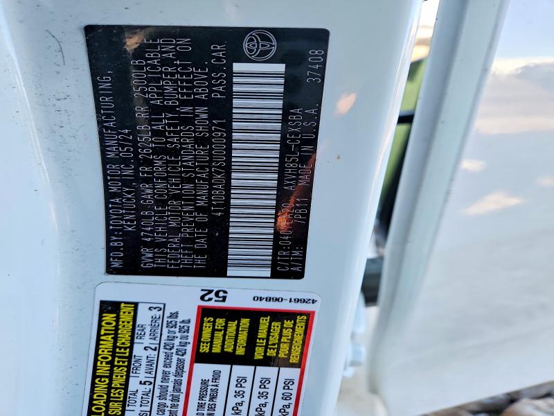 2025 Toyota Camry მანქანა იყიდება აუქციონზე, vin: 4T1DBADK7SU000971, აუქციონის ნომერი: 48871456