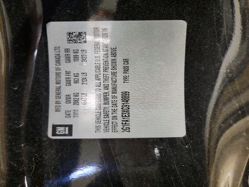 Продаж на аукціоні авто 2012 Chevrolet Camaro, vin: 2G1FA1E3XC9148899, номер лоту: 50186286