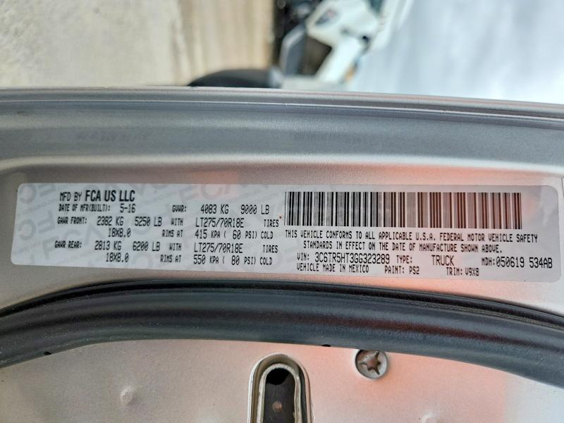 Aukcja sprzedaży 2016 Ram 2500, vin: 3C6TR5HT3GG323289, numer aukcji: 50576276