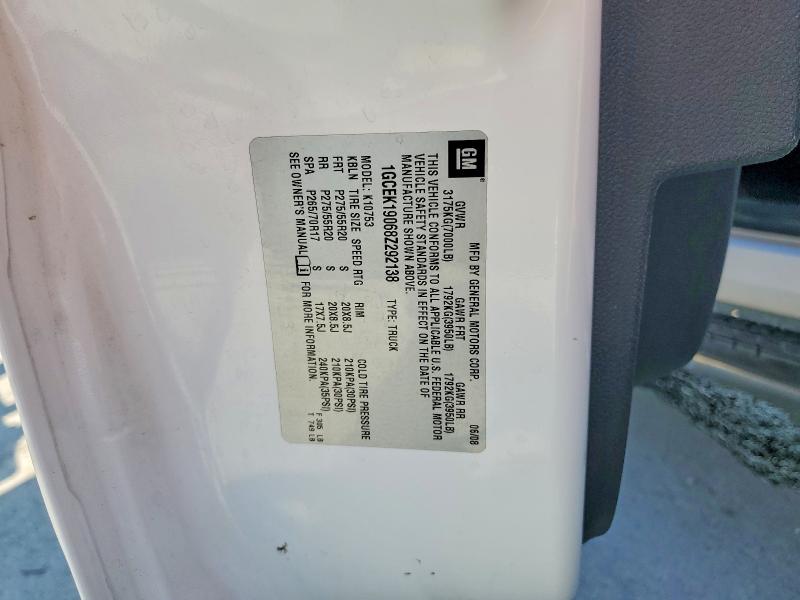 Aukcja sprzedaży 2008 Chevrolet Silverado, vin: 1GCEK19068Z292138, numer aukcji: 49226276