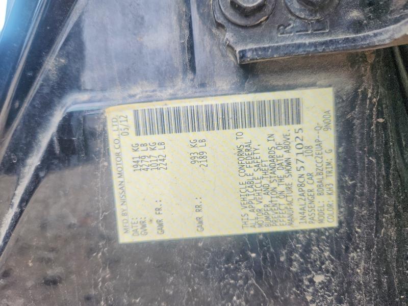 49854096 :رقم المزاد ، 1N4AL2AP8CN571025 vin ، 2012 Nissan Altima مزاد بيع