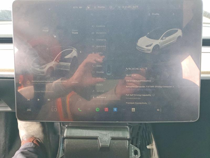 Продаж на аукціоні авто 2023 Tesla Model 3, vin: 5YJ3E1EA8PF553593, номер лоту: 49640046