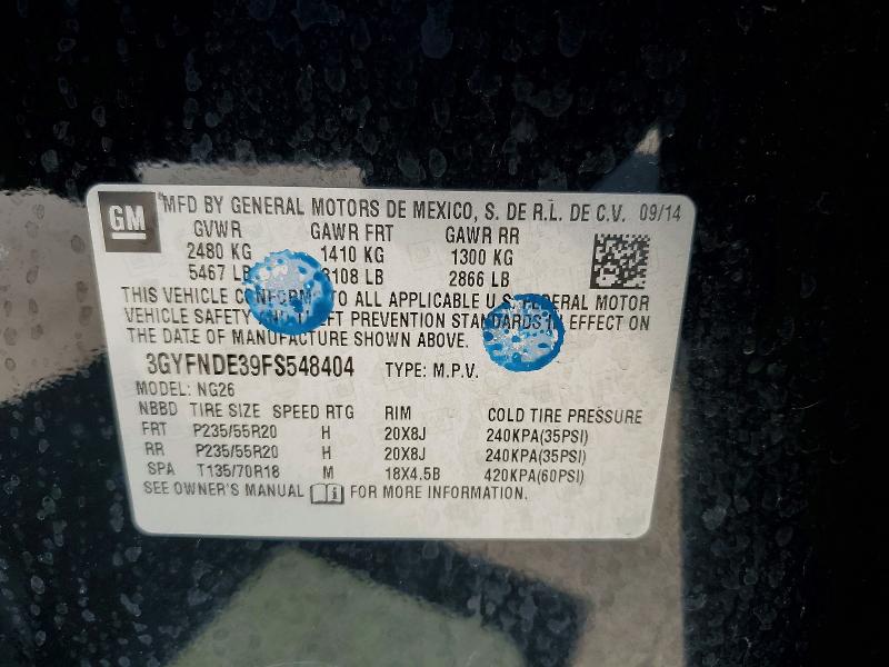 Aukcja sprzedaży 2015 Cadillac Srx, vin: 3GYFNDE39FS548404, numer aukcji: 51156276