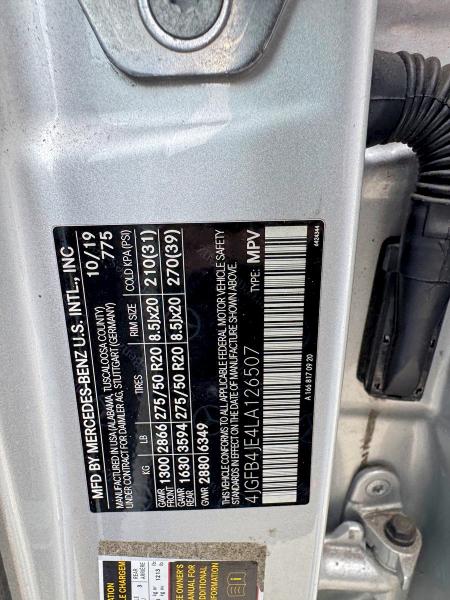 Продаж на аукціоні авто 2020 Mercedes-benz Gle, vin: 4JGFB4JE4LA126507, номер лоту: 48645996