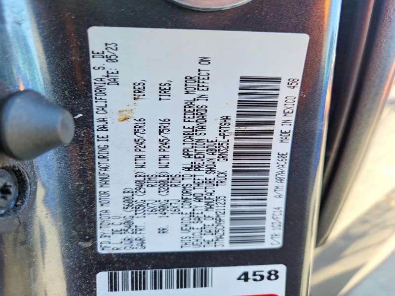 Продаж на аукціоні авто 2023 Toyota Tacoma, vin: 3TMAZ5CN9PM211235, номер лоту: 49821126
