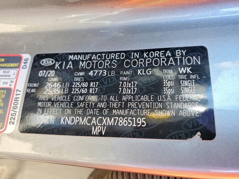 Продажа на аукционе авто 2021 Kia Sportage, vin: KNDPMCACXM7865195, номер лота: 48935256