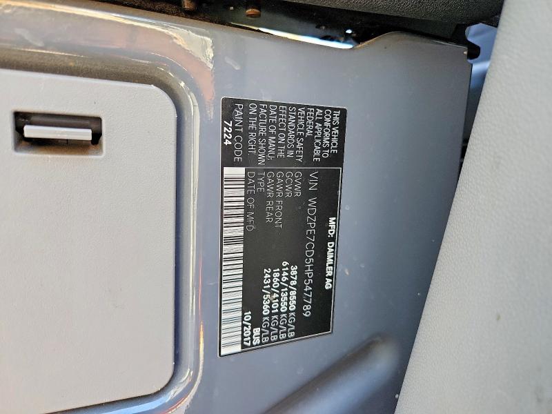 Aukcja sprzedaży 2017 Mercedes-benz Sprinter, vin: WDZPE7CD5HP547789, numer aukcji: 52019206