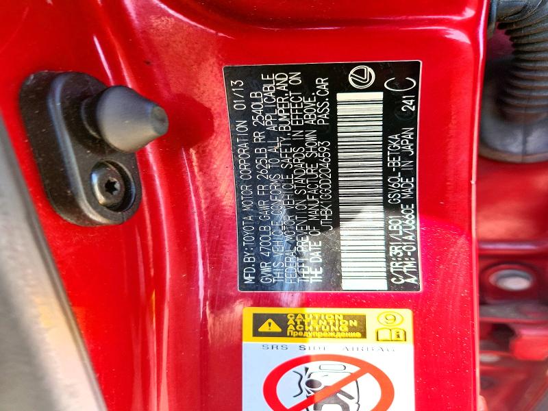 2013 Lexus Es მანქანა იყიდება აუქციონზე, vin: JTHBK1GG0D2046593, აუქციონის ნომერი: 50335766