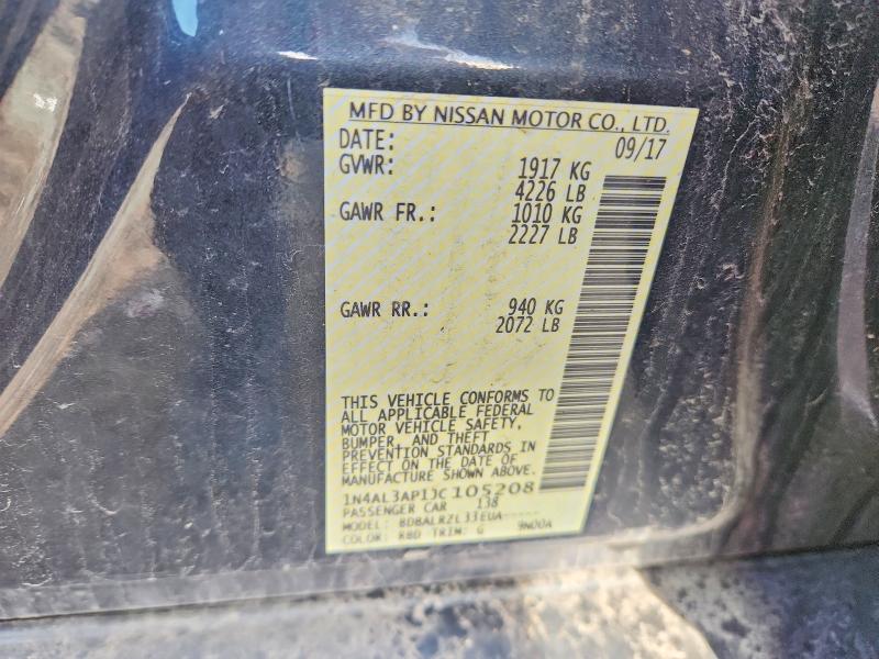 49305936 :رقم المزاد ، 1N4AL3AP1JC105208 vin ، 2018 Nissan Altima مزاد بيع