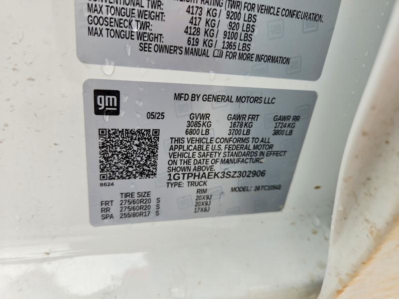 Aukcja sprzedaży 2025 Gmc Sierra, vin: 1GTPHAEK3SZ302906, numer aukcji: 48545916