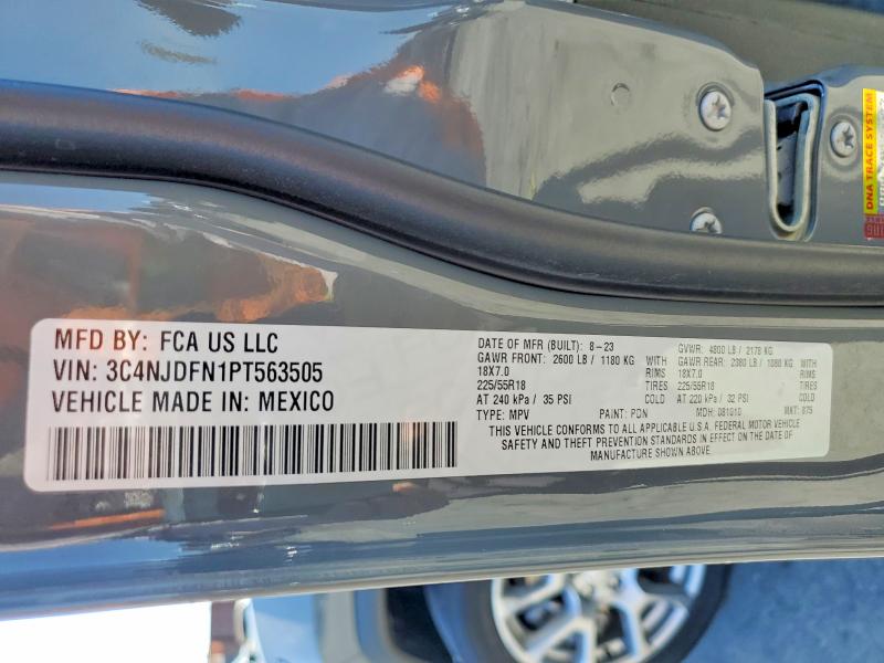 Продажа на аукционе авто 2023 Jeep Compass, vin: 3C4NJDFN1PT563505, номер лота: 50131016
