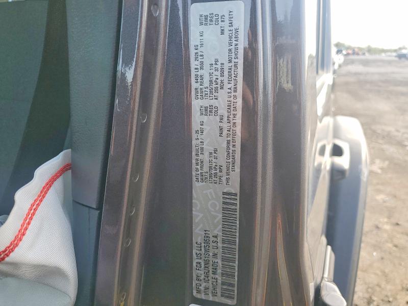 2025 Jeep Wrangler მანქანა იყიდება აუქციონზე, vin: 1C4RJXN61SW596911, აუქციონის ნომერი: 51380246