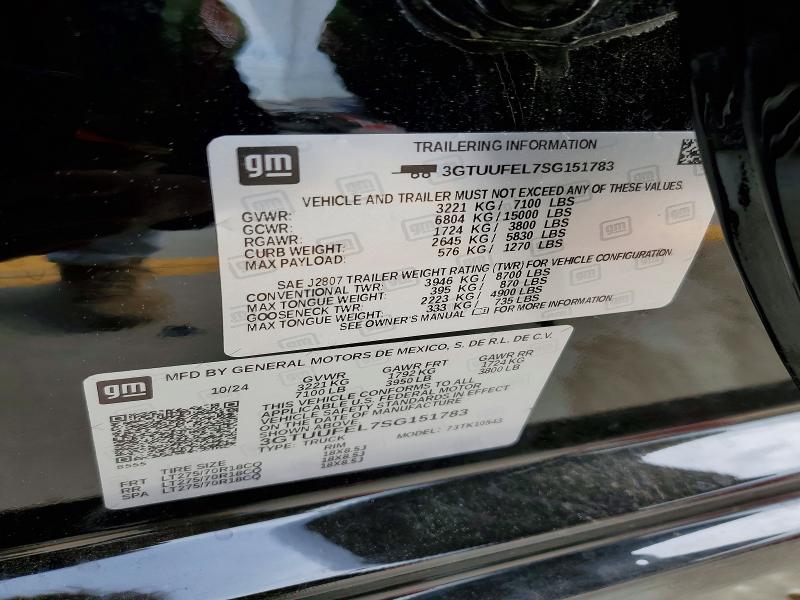 Продаж на аукціоні авто 2025 Gmc Sierra, vin: 3GTUUFEL7SG151783, номер лоту: 51249046