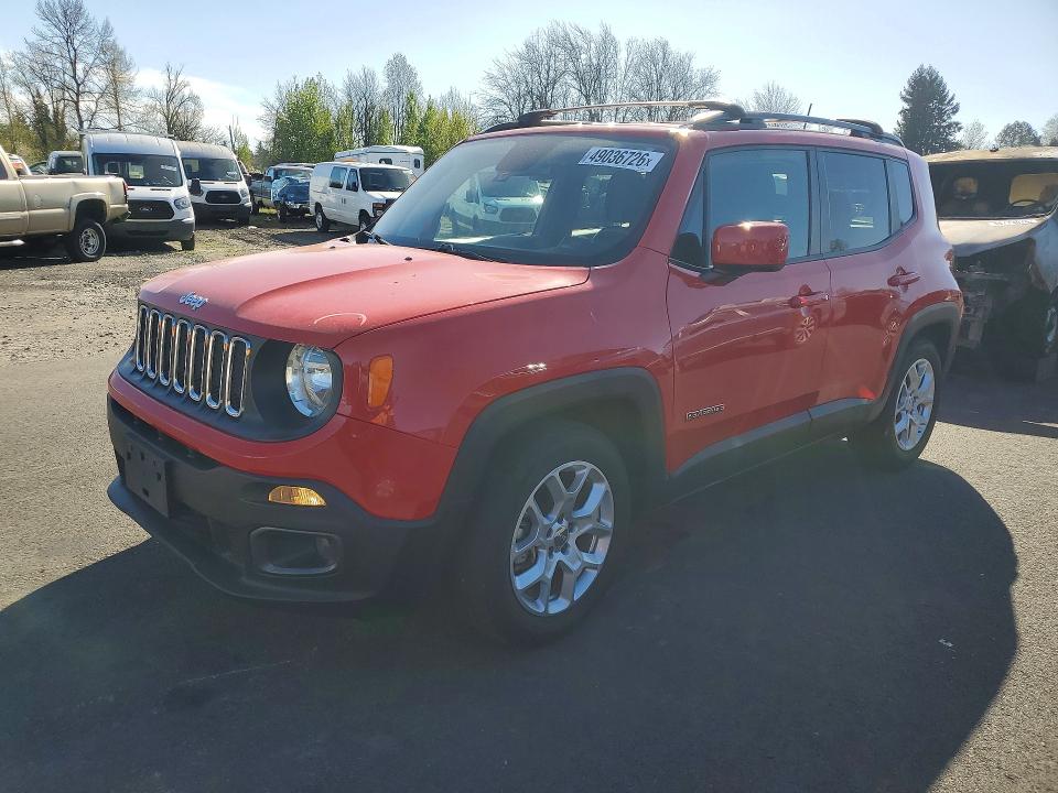 Продажа на аукционе авто 2018 Jeep Renegade, vin: ZACCJABB1JPG71042, номер лота: 49036726