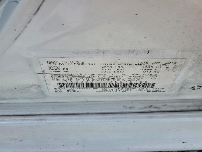 Продаж на аукціоні авто 2010 Mitsubishi Galant, vin: 4A32B3FFXAE015106, номер лоту: 48060936