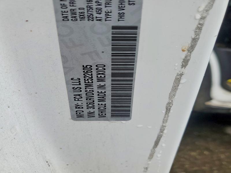 Продажа на аукционе авто 2021 Ram Promaster 2500, vin: 3C6LRVDG7ME522605, номер лота: 49500416