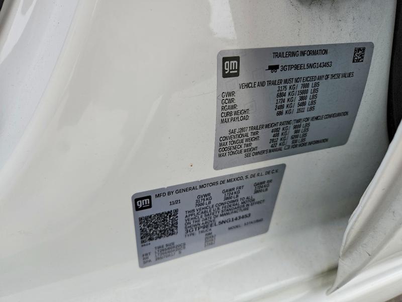 Продажа на аукционе авто 2022 Gmc Sierra Limited, vin: 3GTP9EEL5NG143453, номер лота: 50673896