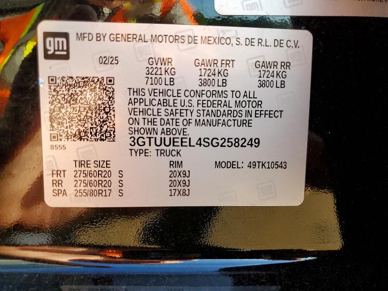 Продажа на аукционе авто 2025 Gmc Sierra, vin: 3GTUUEEL4SG258249, номер лота: 49097326