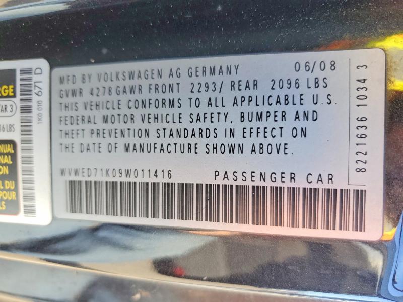 Продаж на аукціоні авто 2009 Volkswagen Gti, vin: WVWED71K09W011416, номер лоту: 50996326