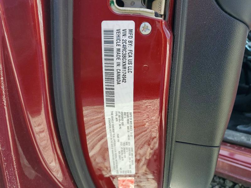 Aukcja sprzedaży 2022 Chrysler Pacifica, vin: 2C4RC3BGXNR174942, numer aukcji: 49238426