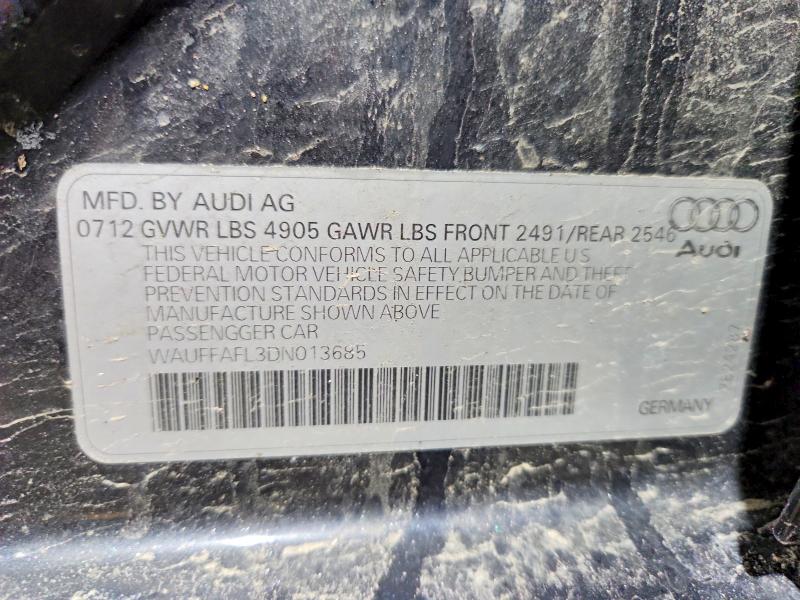 Aukcja sprzedaży 2013 Audi A4, vin: WAUFFAFL3DN013685, numer aukcji: 51289856