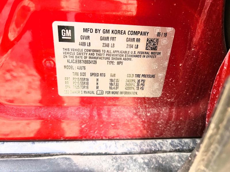 Продажа на аукционе авто 2019 Buick Encore, vin: KL4CJESB7KB934129, номер лота: 49813816
