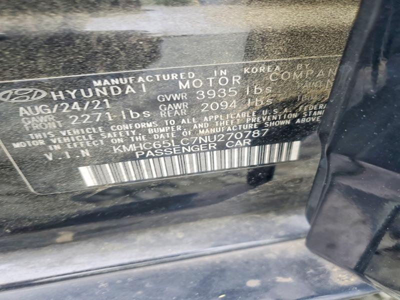 Продаж на аукціоні авто 2022 Hyundai Ioniq, vin: KMHC65LC7NU270787, номер лоту: 51657496