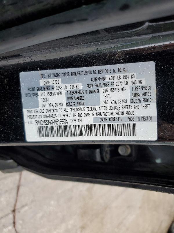 Aukcja sprzedaży 2023 Mazda Cx-30, vin: 3MVDMBBM4PM516594, numer aukcji: 51037296