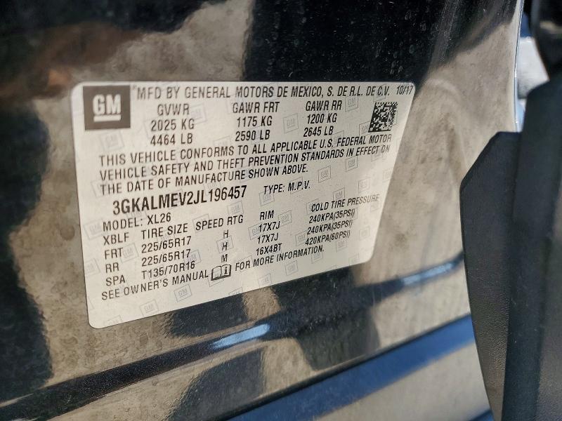 Aukcja sprzedaży 2018 Gmc Terrain, vin: 3GKALMEV2JL196457, numer aukcji: 48994026