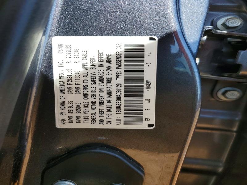 Продажа на аукционе авто 2006 Acura 3.2tl, vin: 19UUA66206A056129, номер лота: 50105586