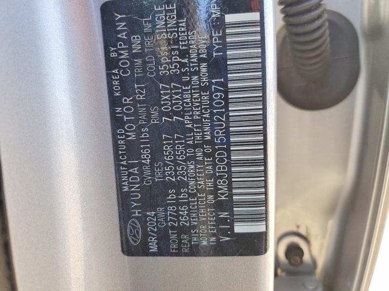 Продажа на аукционе авто 2024 Hyundai Tucson, vin: KM8JBCD15RU210971, номер лота: 49278446