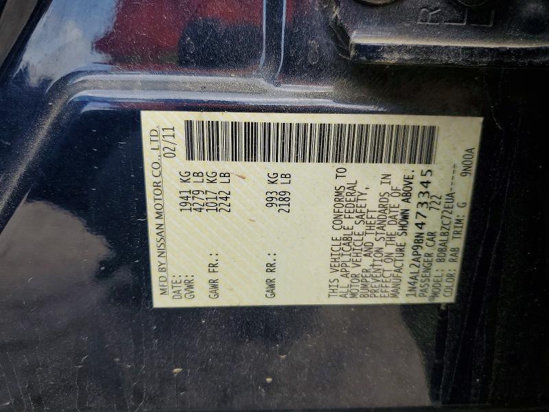 Aukcja sprzedaży 2011 Nissan Altima, vin: 1N4AL2AP9BN473345, numer aukcji: 49960756